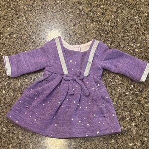 "What a Doll" purple dress w/ silver sparkles for American girl & other 18"dolls